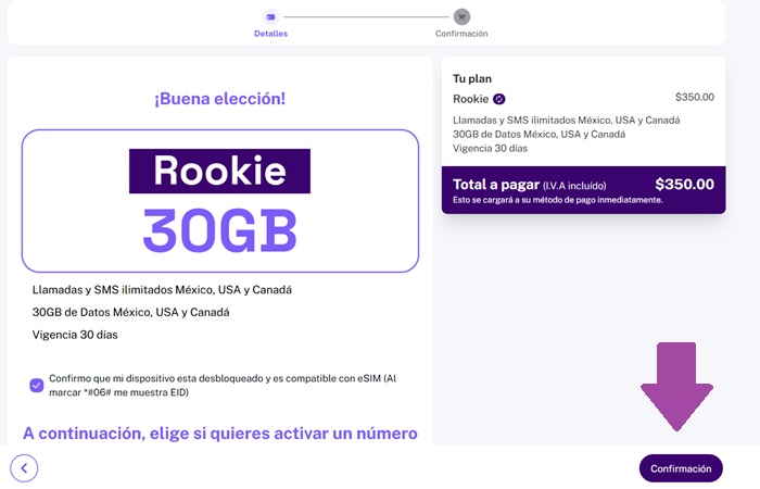 Paso 3: Revisa la compra